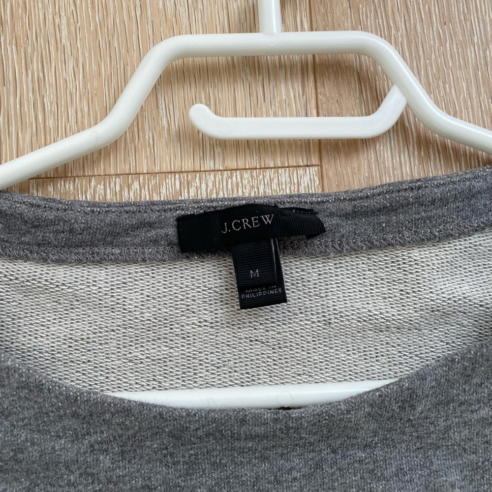 JCREW M ribbon sleeve sweatshirt - Picture 2 of 4
